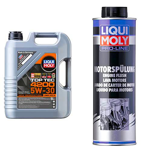 Liqui Moly Top Tec 4200 Aceite de Motor 5W-30 + 2427Motor limpiar