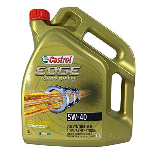 Castrol 154F59 Edge Turbo Diesel 5W40 Lubricante, 5L