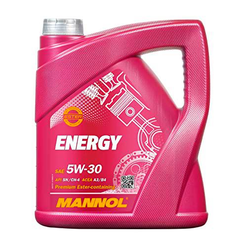 MANNOL 40310600400 Stahlsynt Energy 5W-30 SL/CF - Aceite semisintético para Motor, 5 l