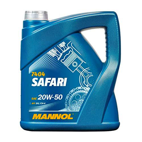 MANNOL 10615100400 Safari 20W 50 SG/CD Aceite de Motor, 4 l