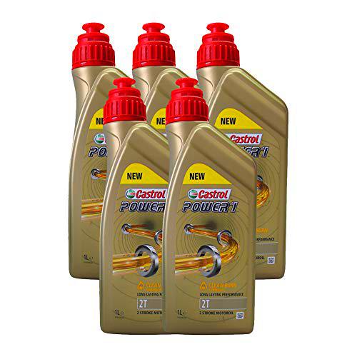 Aceite de motor de 2 tiempos Castrol Power 1 2T 1 litro 5 x 1 l.