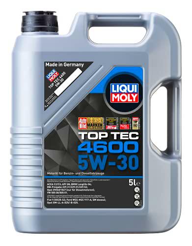 Liqui Moly 3756 Top Tec 4600 5W-30 - Aceite antifricción con tecnología HC para motores de automóviles de 4 tiempos (5 L)