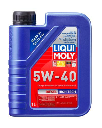 Liqui Moly 1331 Diesel High Tech 5W-40 - Aceite antifricción semisintético para Motores de automóviles de 4 Tiempos (1 L)