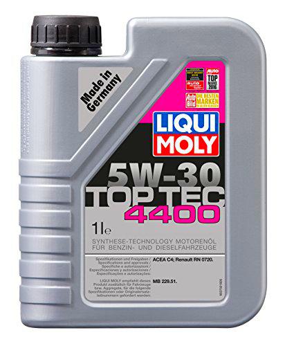 Liqui Moly 3750 Top Tec 4400 5W-30 - Aceite antifricción con tecnología HC para Motores de automóviles de 4 Tiempos (1 L)