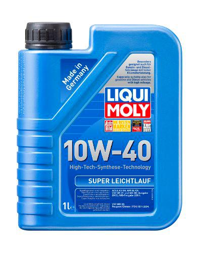 Liqui Moly 1300 Super Leichtlauf 10W-40 - Aceite antifricción para Motores de automóviles de 4 Tiempos con Alto kilometraje (1 L)