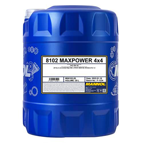 MANNOL MAX Power 4 X 4 75 W de 140 API GL 5 LS, 1 L