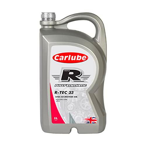 Carlube Triple R 10W-60 Aceite de motor de automóvil totalmente sintético, 5 L