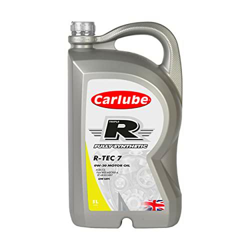 Carlube Triple R 0W-30 C2 F Aceite de motor de automóvil completamente sintético, 5 L