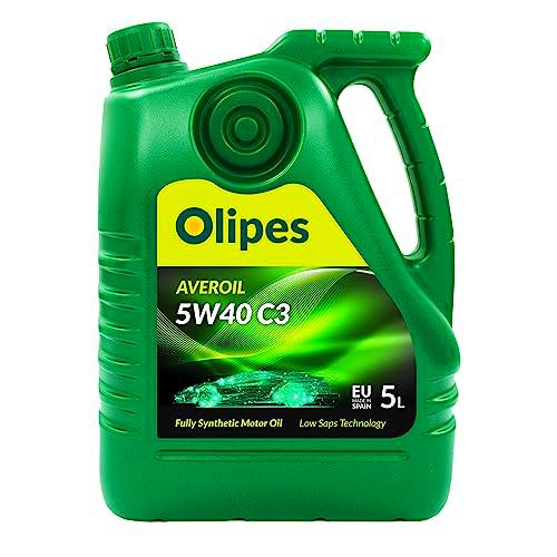 Aceite Lubricante Averoil 5W40 C3 Fully Synthetic Aditivos Bajos en Cenizas LOW SAPS Última Generación Prolonga Vida Sistemas Reducción Emisiones Vehículos Diesel y Gasolina 5L Automoción Coche