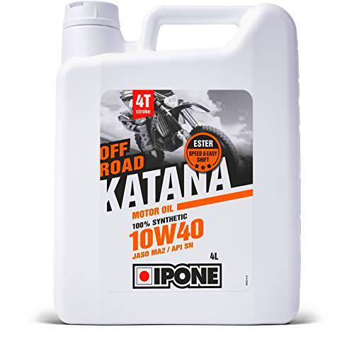 IPONE - Aceite Motor Motos de 4 Tiempos 10W40 Katana Off Road -100% Sintético con Ésteres