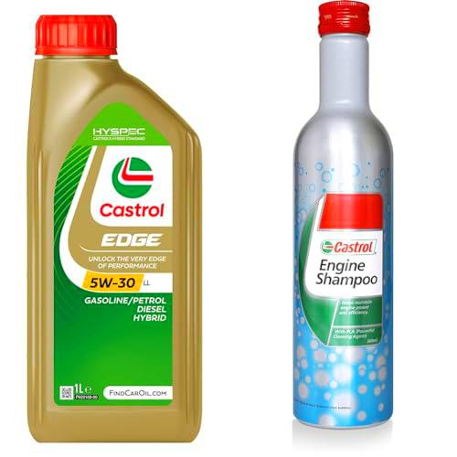 Castrol EDGE 5W-30 LL Aceite de Motor 1L + Castrol Engine Shampoo 300 mL