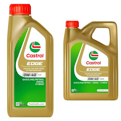 Castrol EDGE 0W-40 A3/B4 Aceite de Motor 4L + Castrol EDGE 0W-40 A3/B4 Aceite de Motor 1L