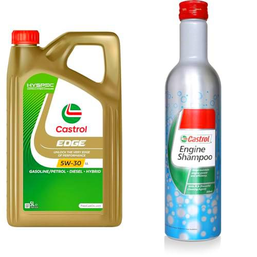 Castrol EDGE 5W-30 LL Aceite de Motor 5L + Castrol Engine Shampoo 300 mL