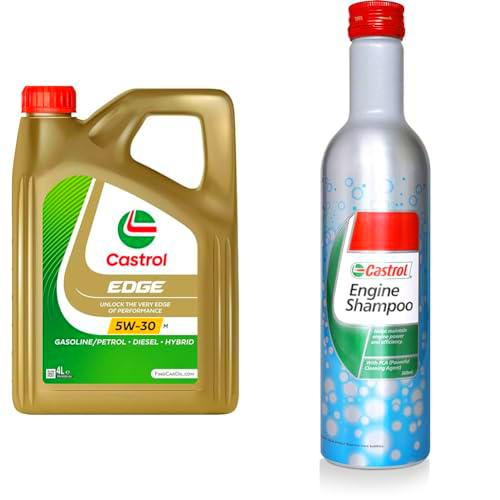 Castrol EDGE 5W-30 M Aceite de Motor 4L + Castrol Engine Shampoo 300 mL