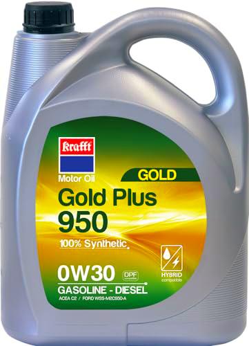 Krafft Aceite Motor GOLD PLUS 950 0W30, Baja Viscosidad, 5L