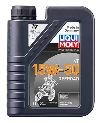 LIQUI MOLY Motorbike 4T 15W-50 Offroad | 1 L | Tecnología de síntesis de motocicletas Aceite del motor | 3057