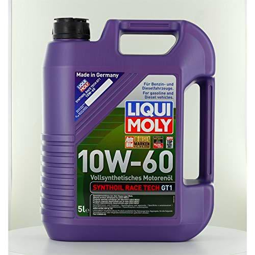 Liqui Moly 1391, Synthoil Race Tech GT1 10W-60 Aceite antifricción sintético, 5 L