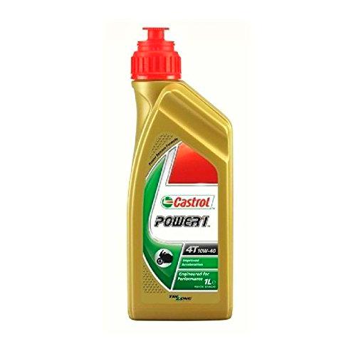 Castrol 15043E Aceite DE Motor Power 1 4T 10W40 1 Litro, Dorado, 1L - motos