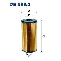 Filtron OE688/2 Bloque de Motor