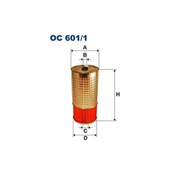 Filtron OC601/1 Bloque de Motor