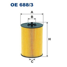 Filtron OE688/3 Bloque de Motor