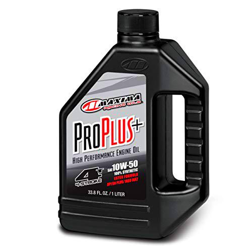 Maxima Racing aceites Pro Plus + 10 W-50 sintético Motocicleta Aceite del Motor