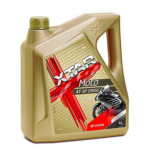 CEPSA 514283601 XTAR Moto 4T GP 10 W 50 Aceite Multigrade sintético, 4 L