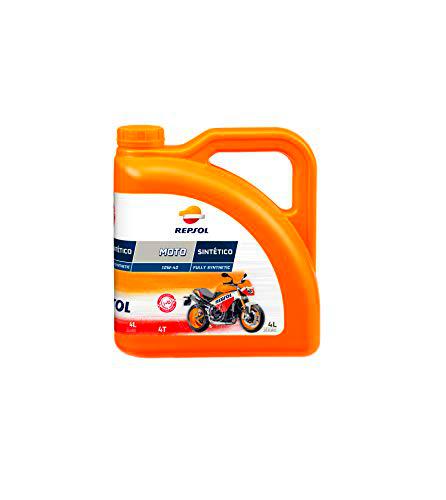 REPSOL Moto Sintetico 4T 10W-40 Aceite De Motor Para Moto, 4l