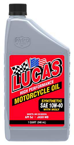 Lucas Aceite sintético 10777 SAE 10 W-40 Aceite de Motor con Moly, 946 ml