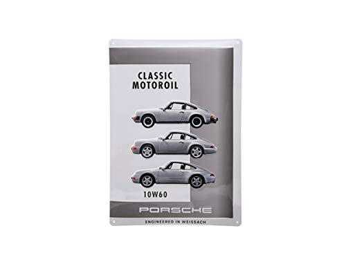 Porsche Classic - Placa metálica para aceite de motor y aceite de motor (400 x 280 mm)