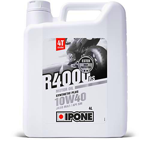 IPONE - Aceite Moto 4 Tiempos 10W40 R4000 RS - Envase 4 Litros