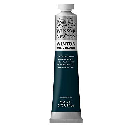 Winsor &amp; Newton Winton Pintura al óleo, verde ftalo oscuro, 200 ml