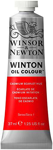 Winsor &amp; Newton Winton Pintura al óleo, Tono Escarlata de cadmio, 37 ML