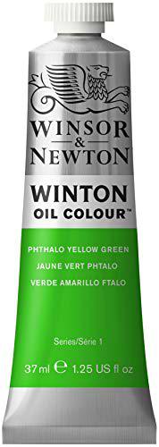 Winsor &amp; Newton Winton Pintura al óleo, Verde Amarillo ftalo, 37 ML, 37