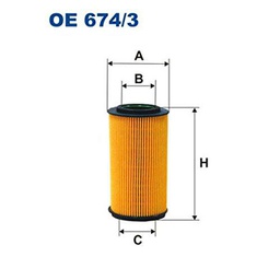 Filtron OE674/3 Bloque de Motor