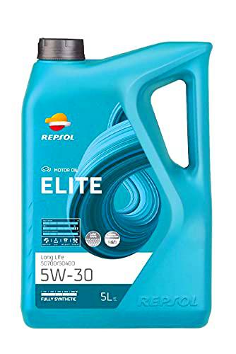 Repsol Aceite de Motor para Coche, Elite Long Life 50700/50400 5W30, 5L