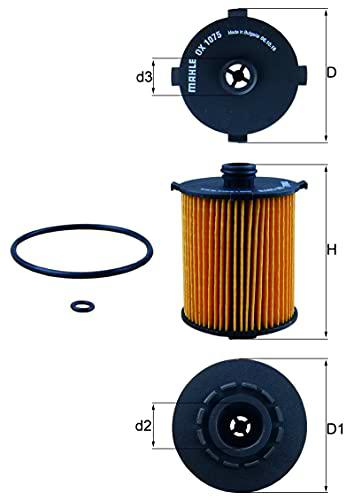 MAHLE Filtro de aceite OX 1075D.